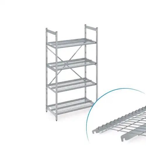 Begrenztes Angebot Standregal NORM 35 Edelstahl Drahtrostauflage(n) L 1000 mm T 510 mm H 2000 mm